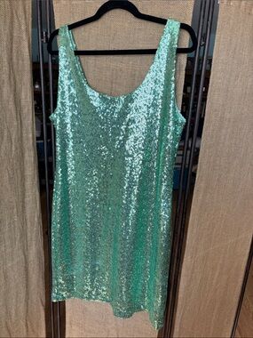 rue21 Mint Green Sequin Tank Dress